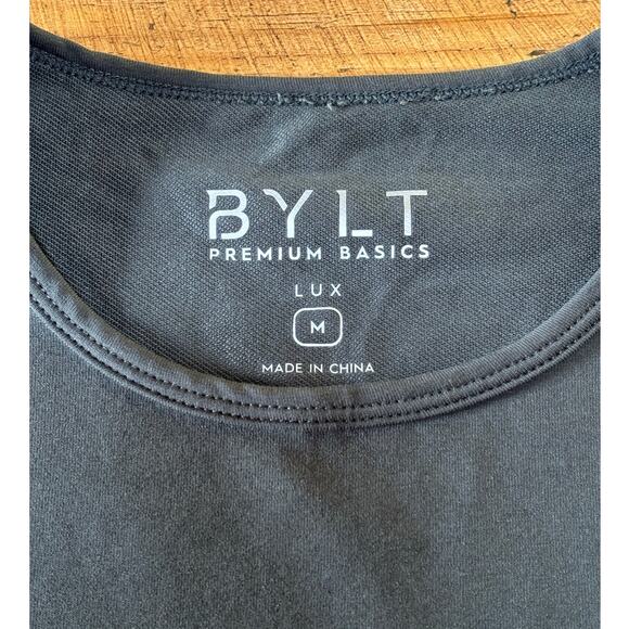 BYLT Mens Premium Basics Lux Drop Cut Long Sleeve Gray Shirt Size Medium - Picture 3 of 6